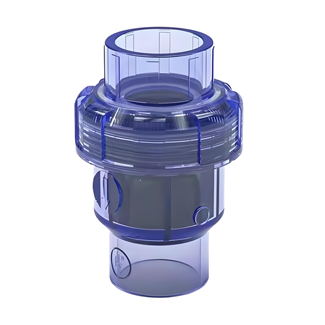Clear PVC Single Union Ball Check Valve