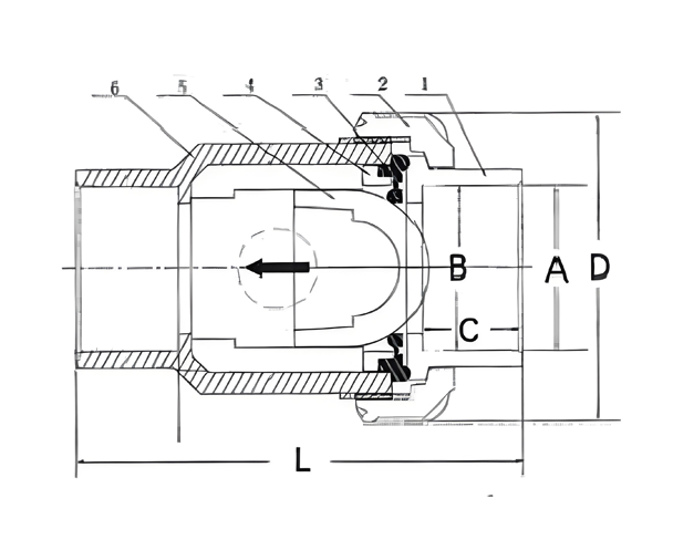 Clear PVC Single Union Ball Check Valve Structure and Principle of Use