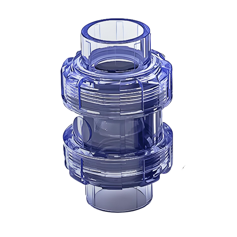 Clear PVC True Union Ball Check Valve