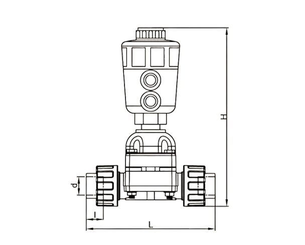CPVC Pneumatic Actuated True Union Diaphragm Valve Structure and Principle of Use