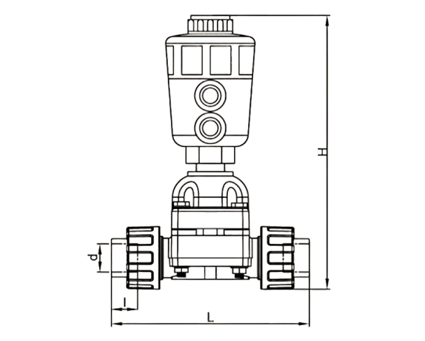 PPH Pneumatic Actuated True Union Diaphragm Valve Structure and Principle of Use