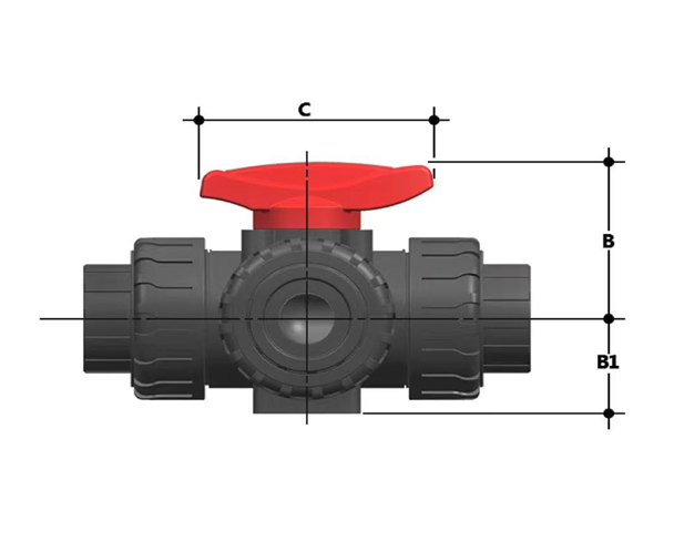 PPH Three Way Ball Valve Structure and Principle of Use