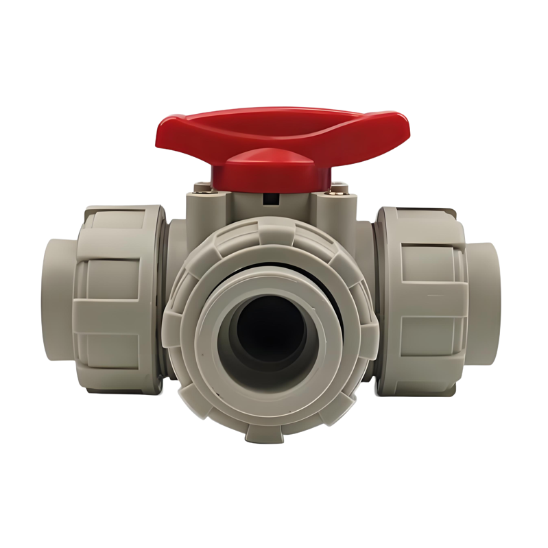 PPH Three Way Ball Valve