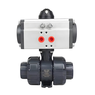 UPVC Pneumatic Actuated True Union Ball Valve