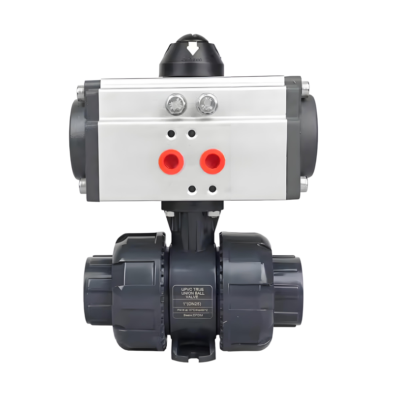 UPVC Pneumatic Actuated True Union Ball Valve