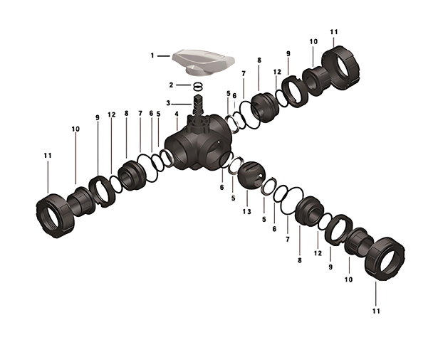 UPVC Three Way Ball Valve Structure and Principle of Use