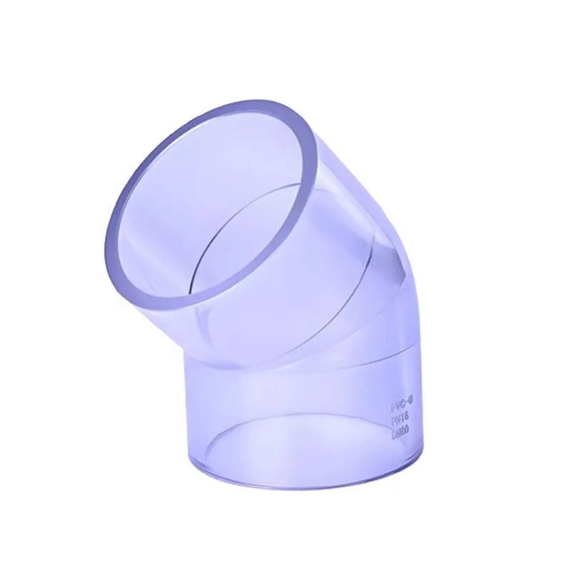 Clear PVC 45 Elbow DIN