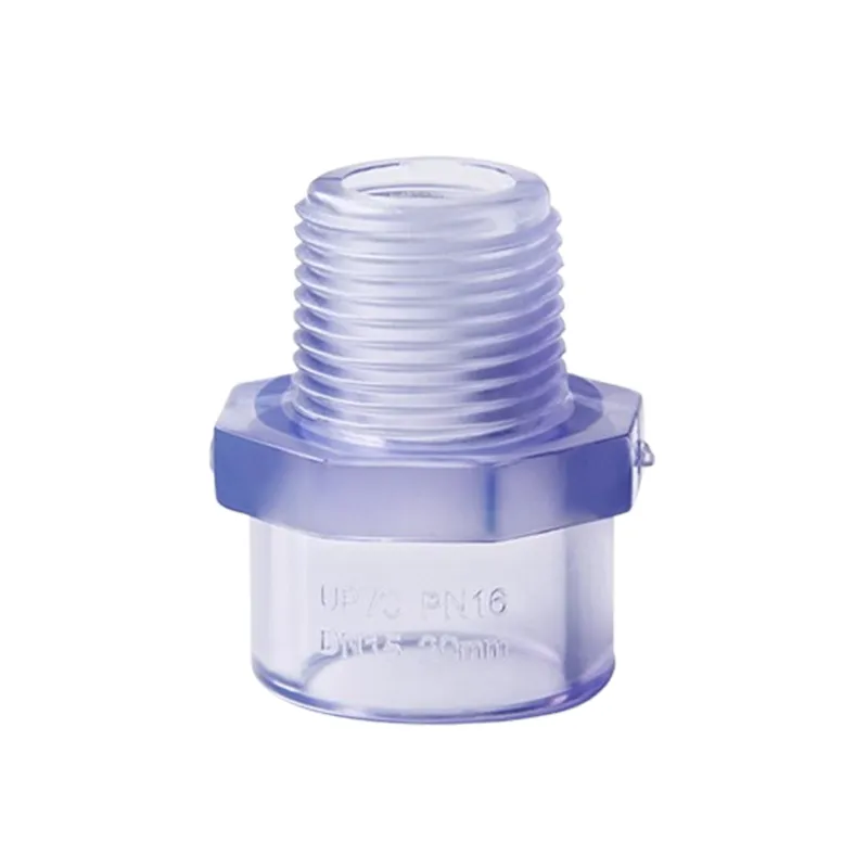 Clear PVC Male Adaptor ANSI SCH40