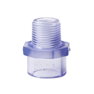 Clear PVC Male Adaptor (ANSI SCH40)