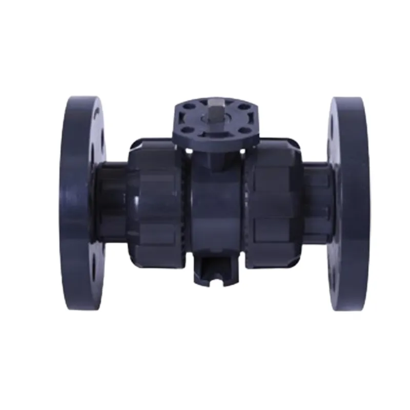 UPVC Flange Type Ball Valve With Directly Mounting Pad